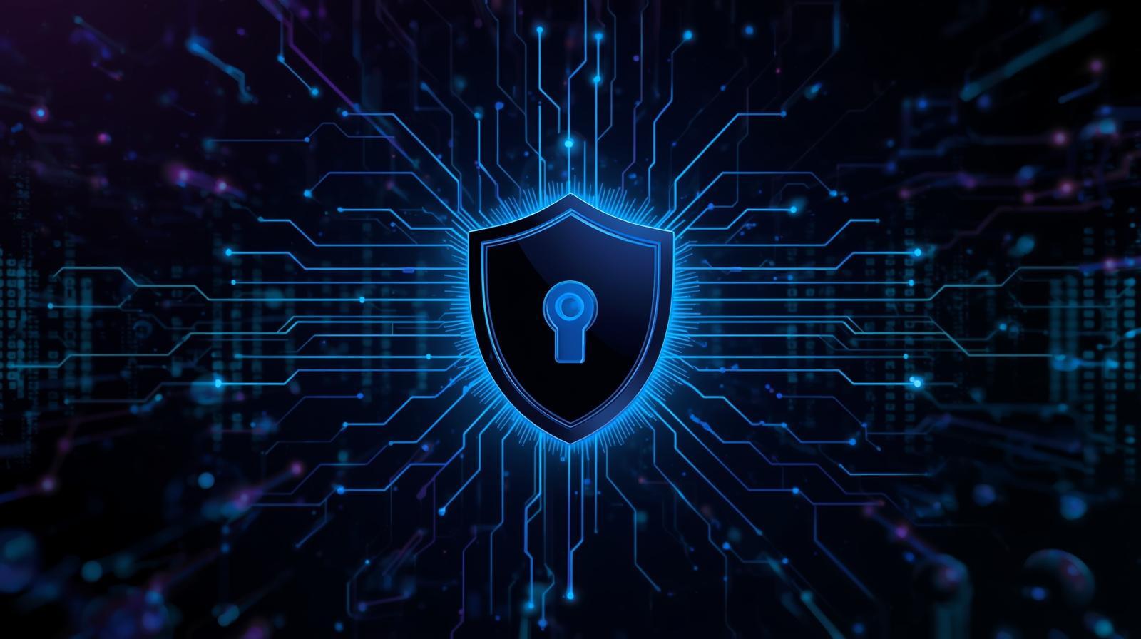 CyberShieldScan security dashboard showing scanning and monitoring visuals